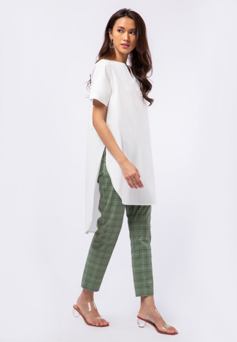V-neck Tunic with High Low Hemline