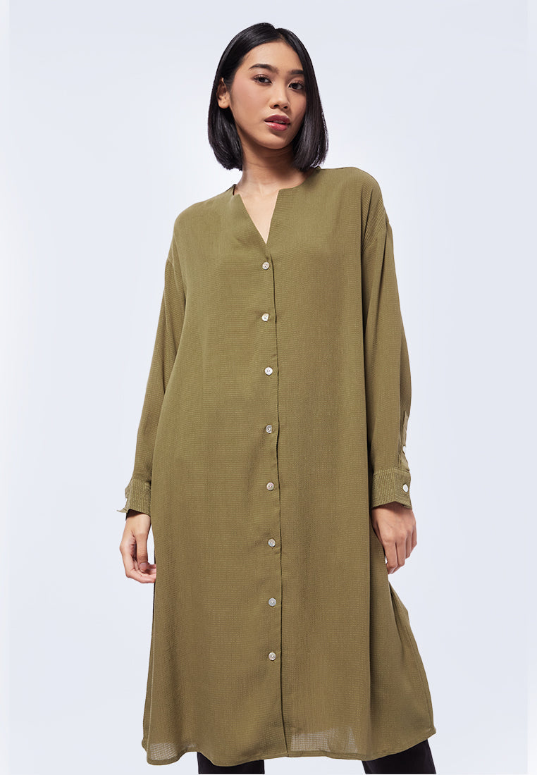V-Neck Long Sleeve Tunic