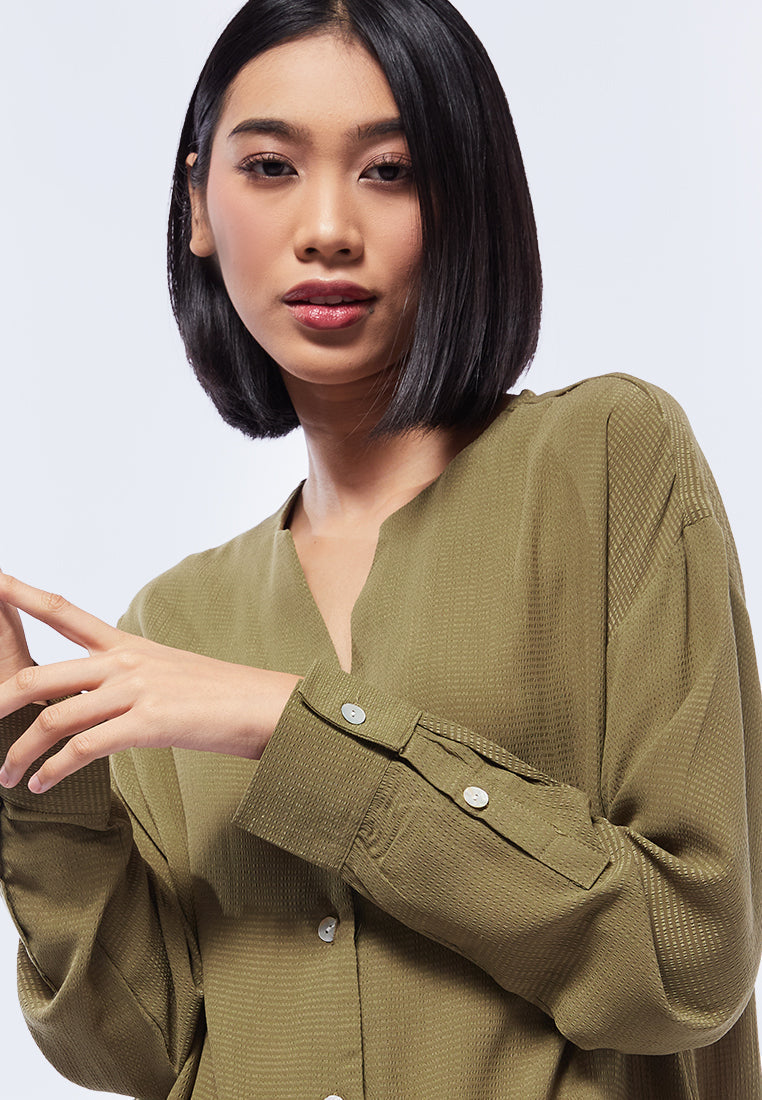 V-Neck Long Sleeve Tunic