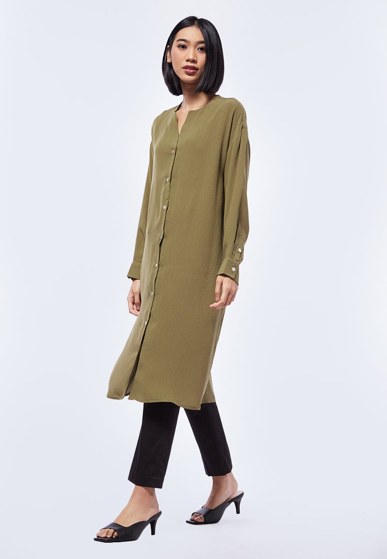 V-Neck Long Sleeve Tunic