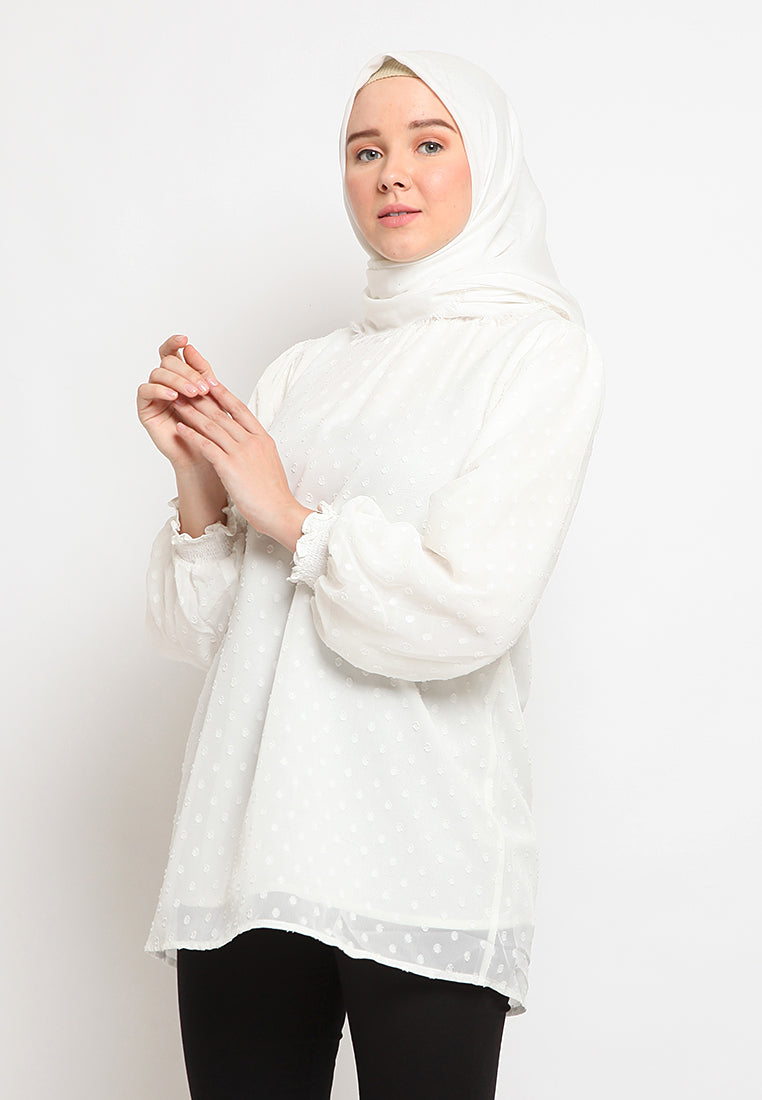 Tunic With Ruffle Neck Details