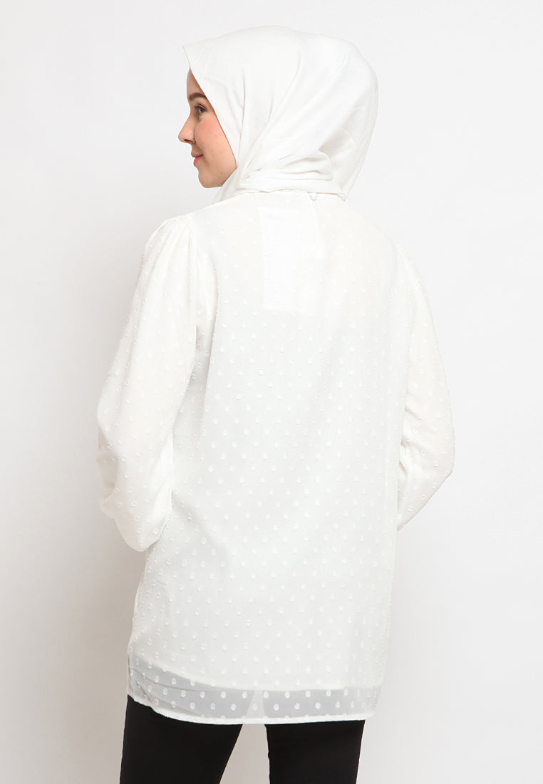 Tunic With Ruffle Neck Details