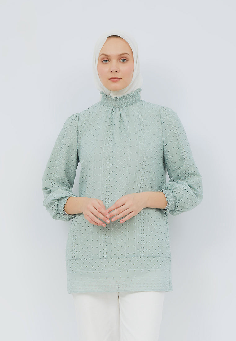 High Neck Lace Tunic