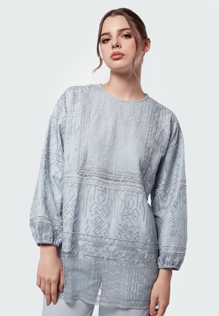 Embroidered Long Sleeve Tunic