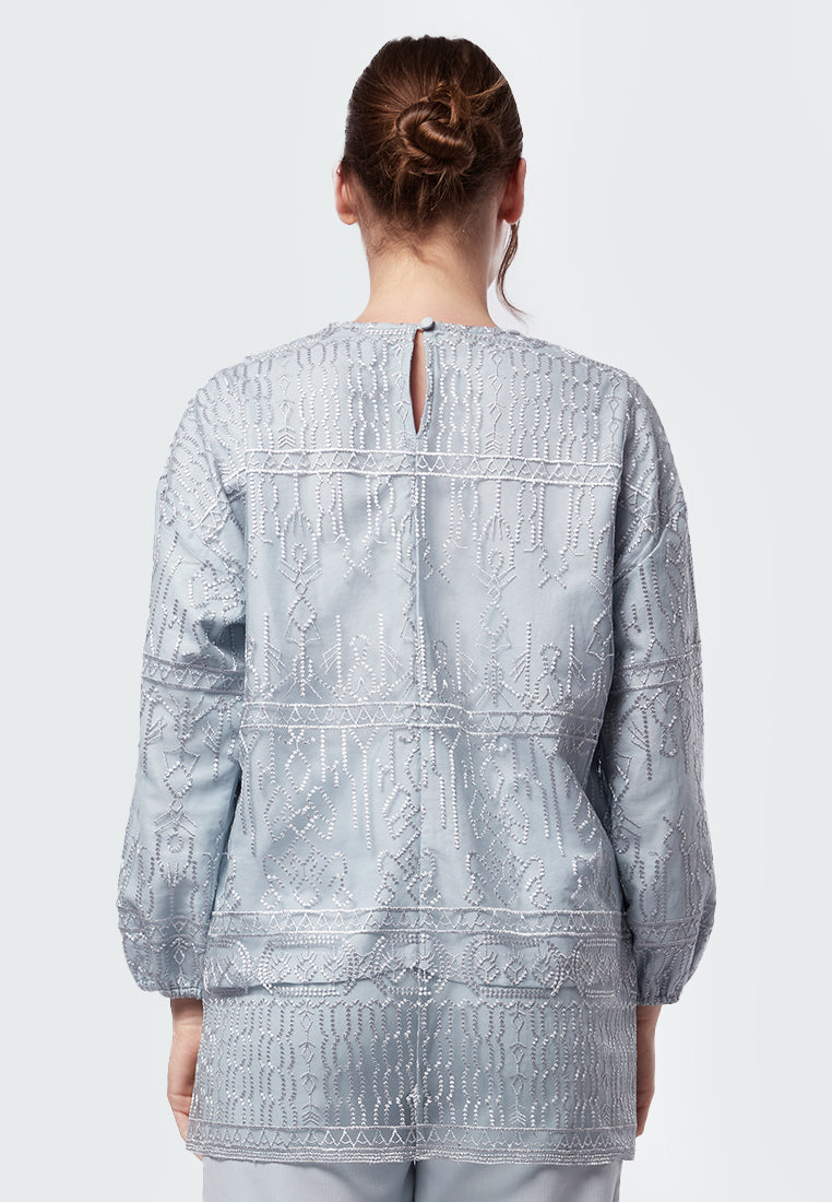 Embroidered Long Sleeve Tunic