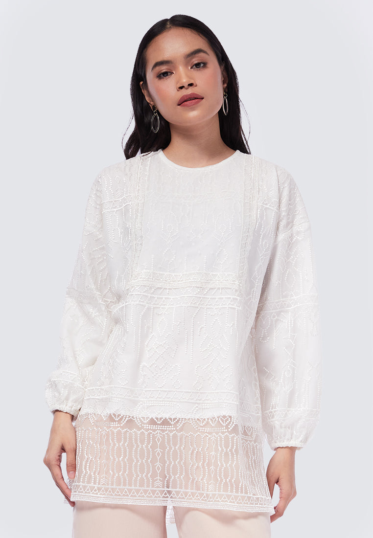 Embroidered Long Sleeve Tunic