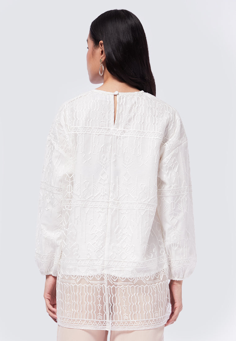 Embroidered Long Sleeve Tunic