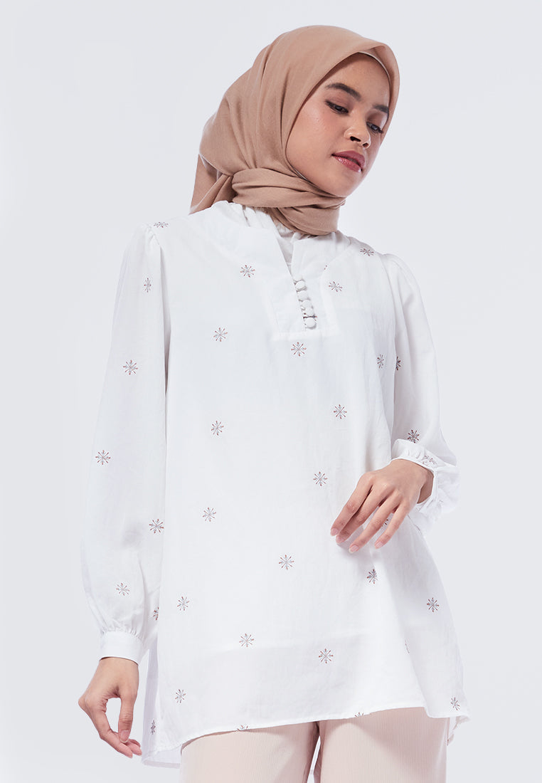 Balloon Sleeves Printed Tunic