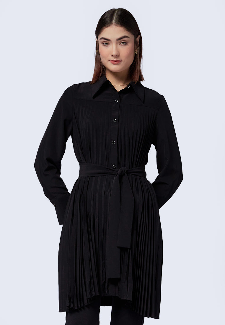 Pleated Long Sleeve Tunic