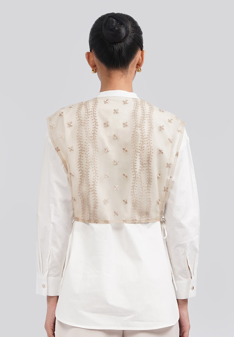 Long Sleeve Tunic with Lace Outer
