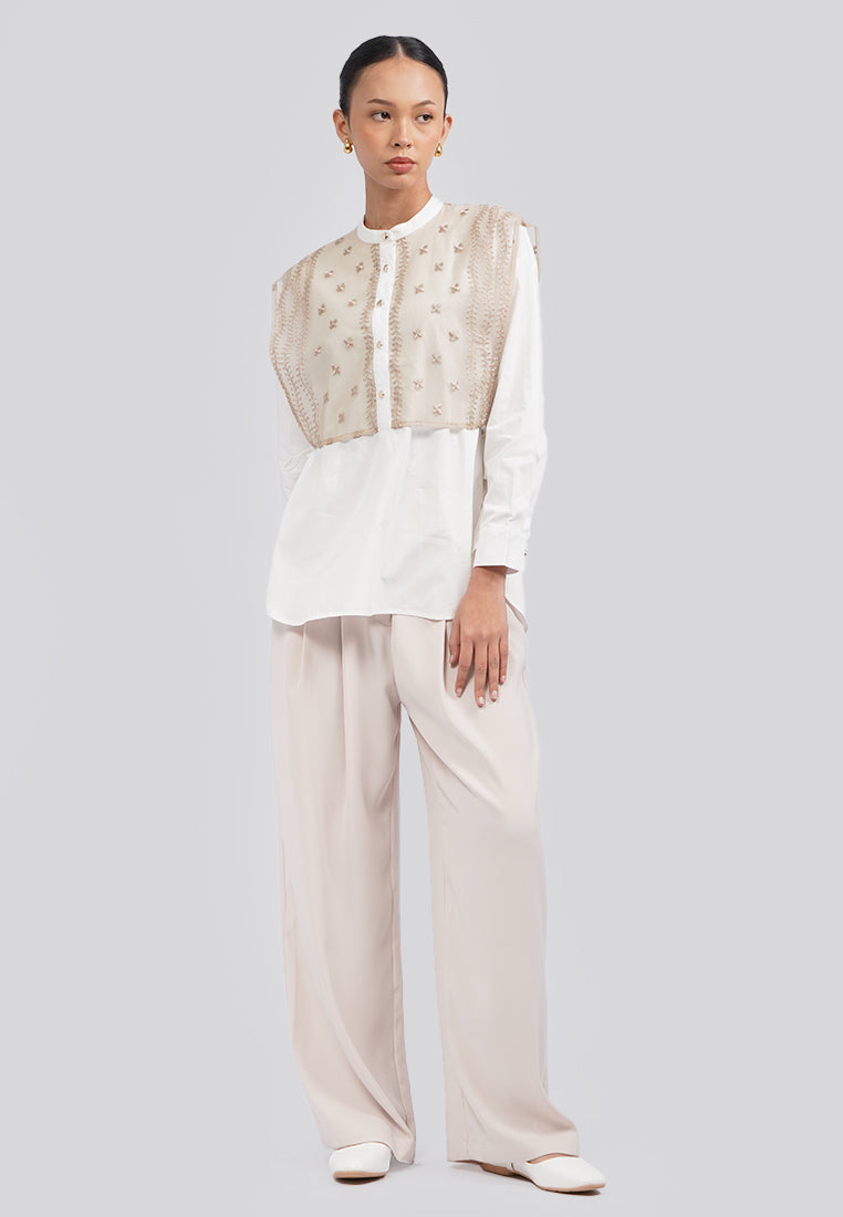 Long Sleeve Tunic with Lace Outer