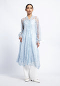 V-Neck Long Sleeve Lace Tunic