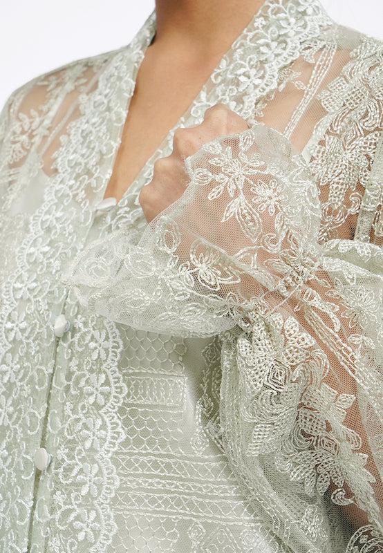 V-Neck Long Sleeve Lace Tunic