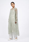 V-Neck Long Sleeve Lace Tunic