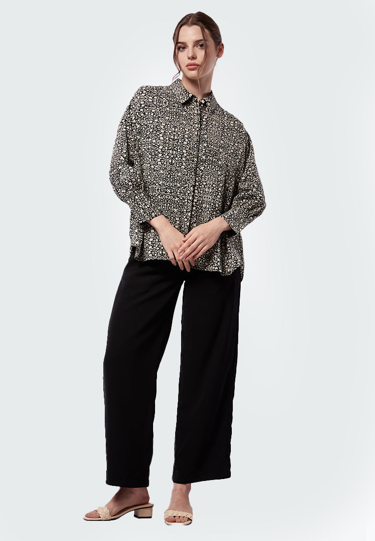 Executive x Jenahara Printed Long Sleeve Blouse