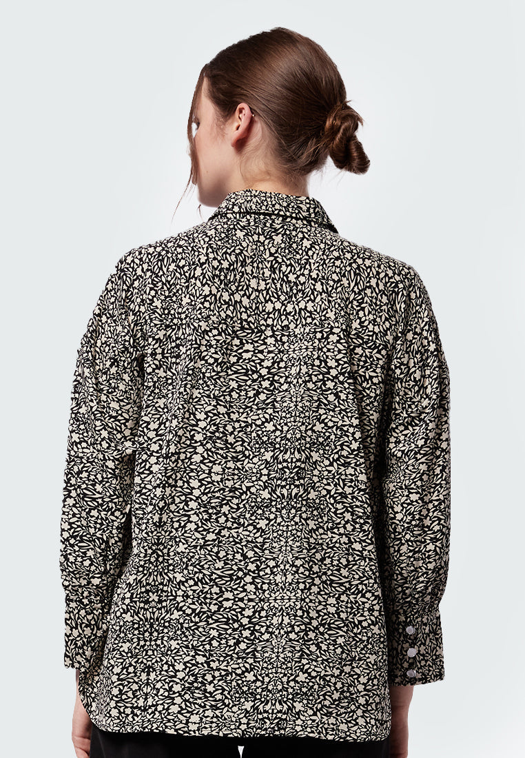 Executive x Jenahara Printed Long Sleeve Blouse