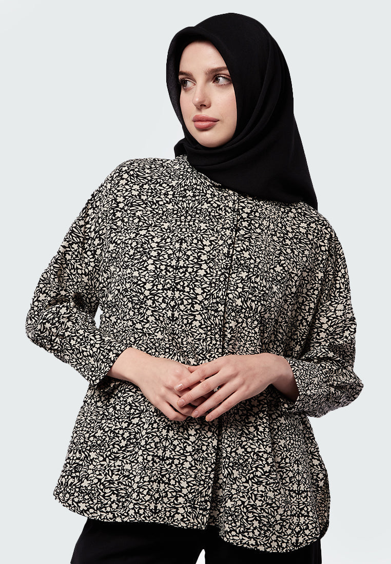Executive x Jenahara Printed Long Sleeve Blouse