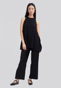 Halter Neck Sleeveless Top Black