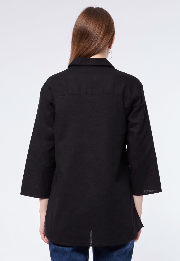 V-neck Short Sleeve Tunic