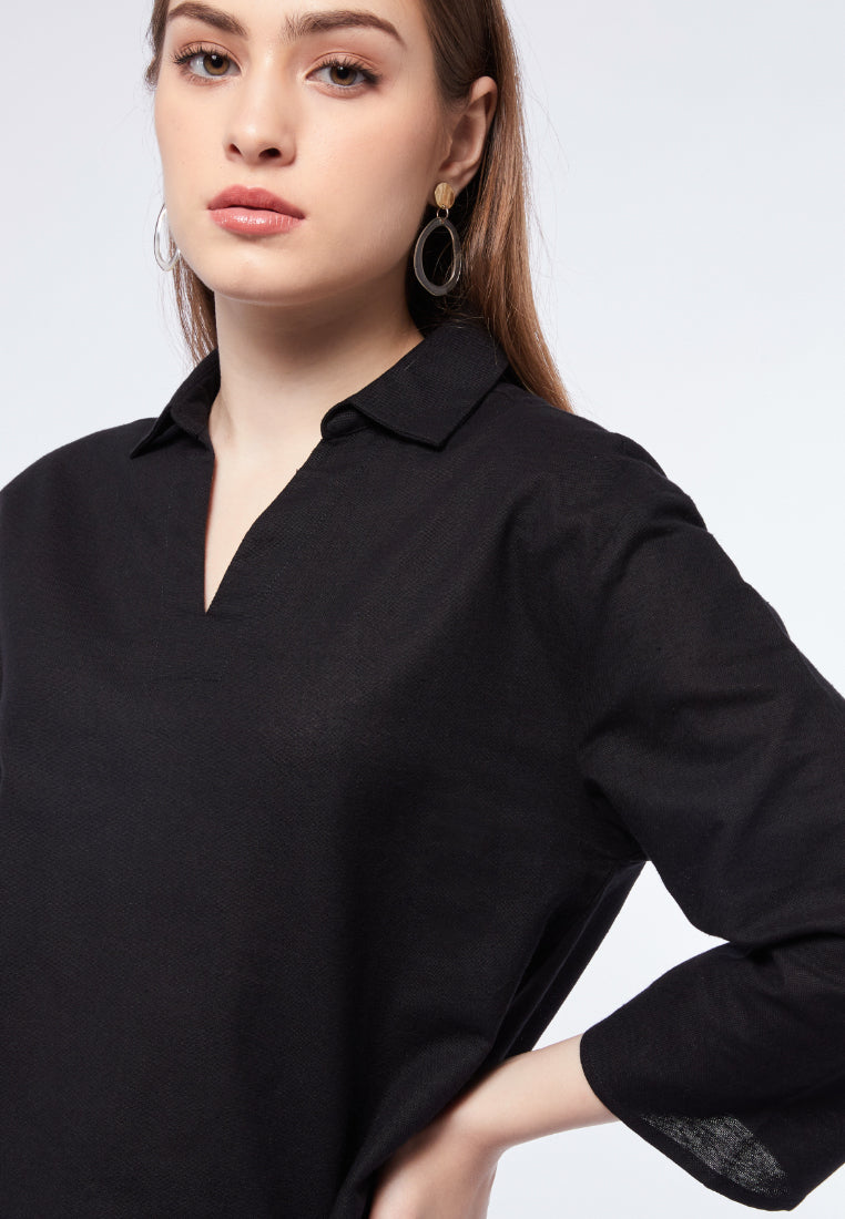 V-neck Short Sleeve Tunic