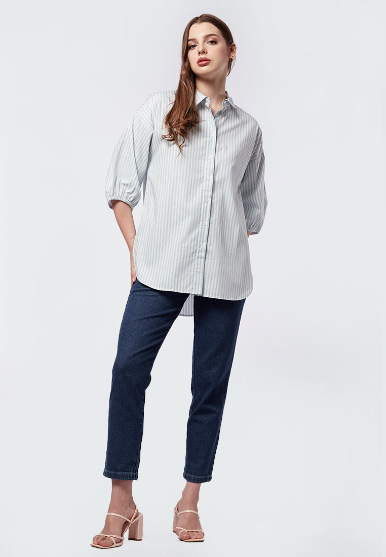Balloon Sleeve Tunic with Drop Shoulder