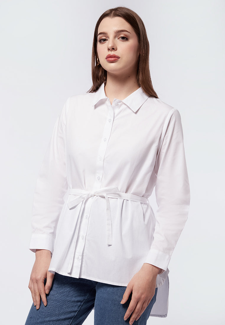Belted Tunic with Back Slit Details