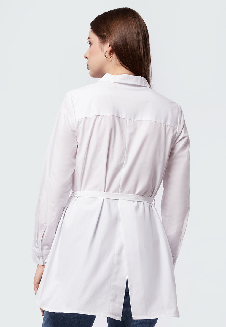 Belted Tunic with Back Slit Details
