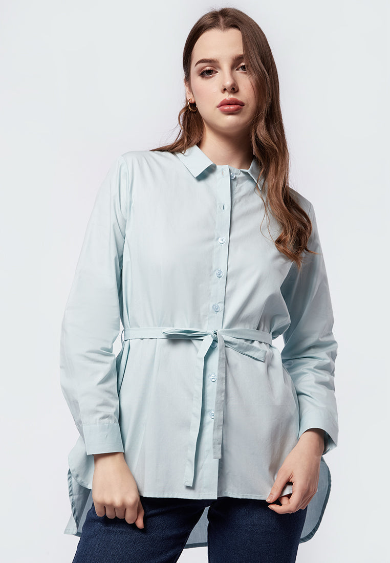 Belted Tunic with Back Slit Details