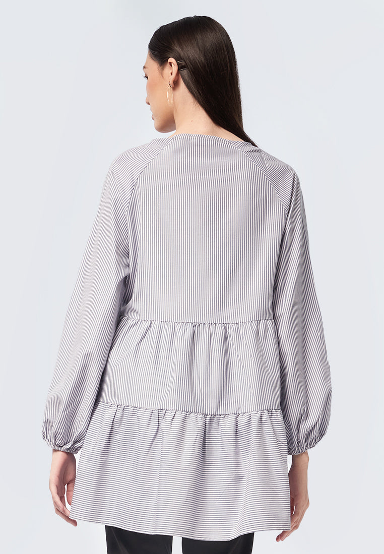 Long Sleeve Striped Tunic