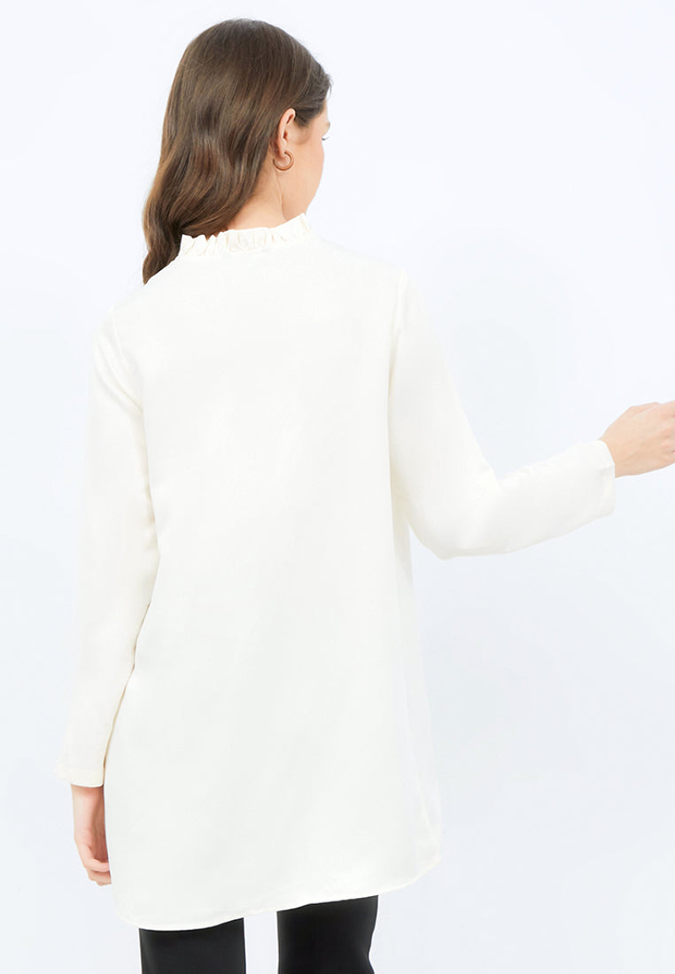 Regular Fit Tunic with Frill Neck