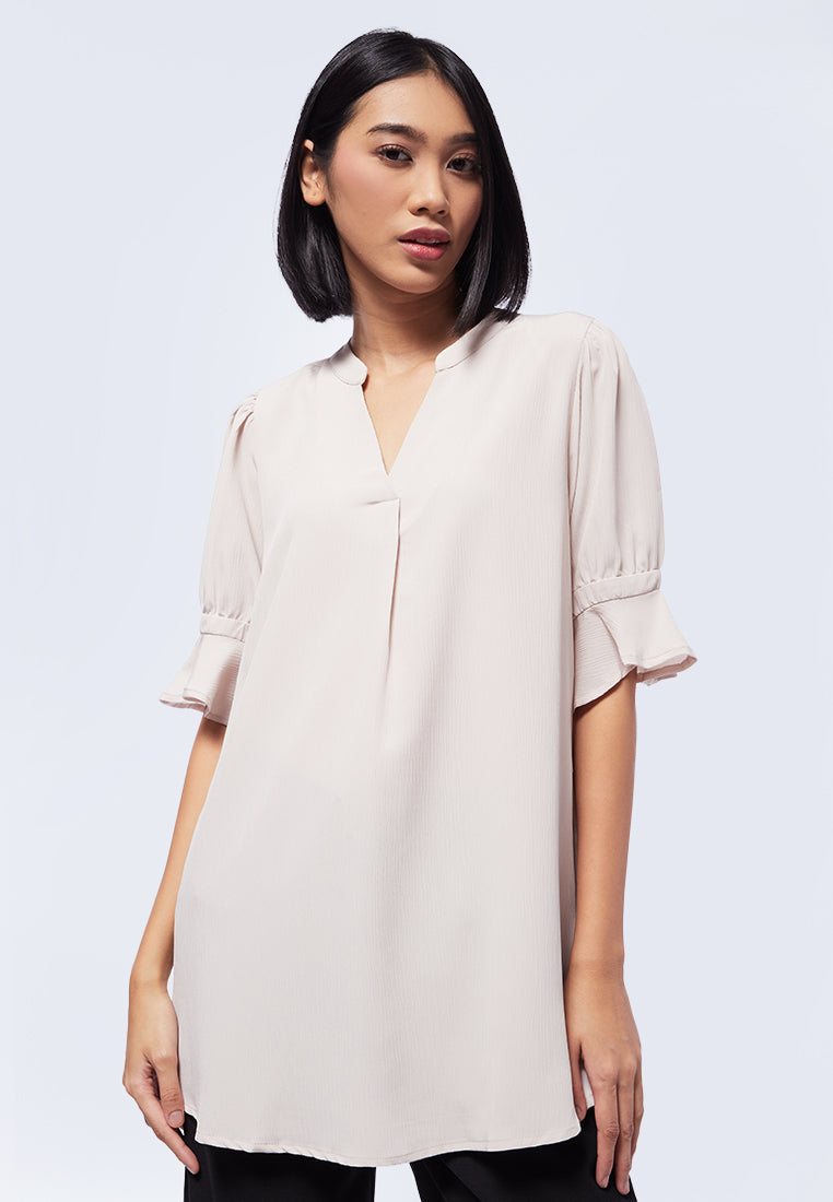 Bell Sleeve V-Neck Tunic