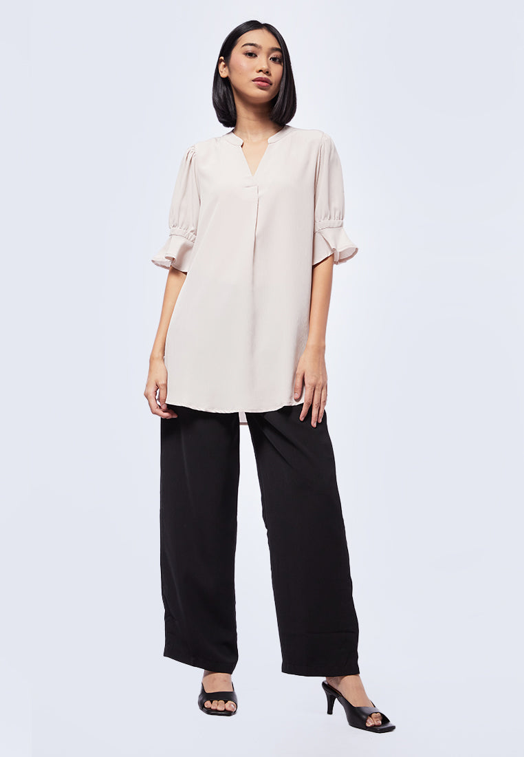 Bell Sleeve V-Neck Tunic