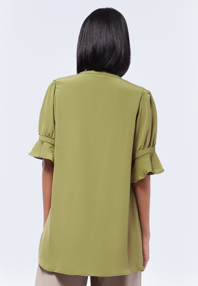 Bell Sleeve V-Neck Tunic