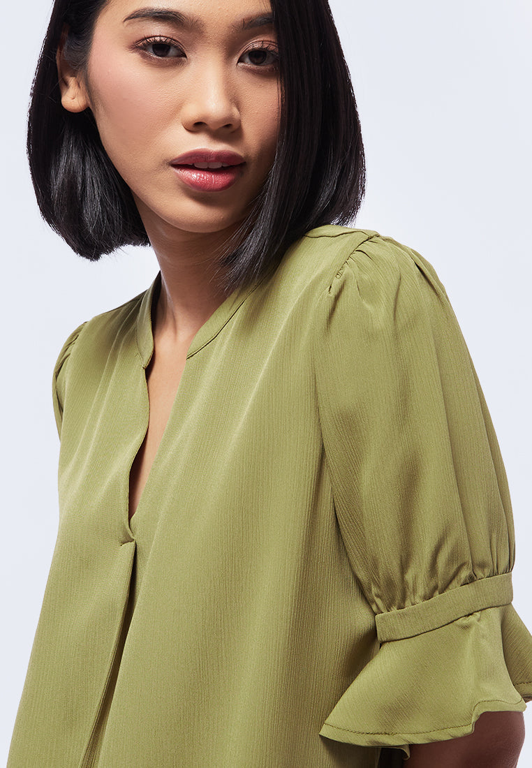 Bell Sleeve V-Neck Tunic