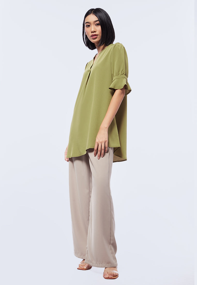 Bell Sleeve V-Neck Tunic