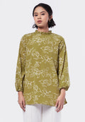 Frill Neck Printed Tunic