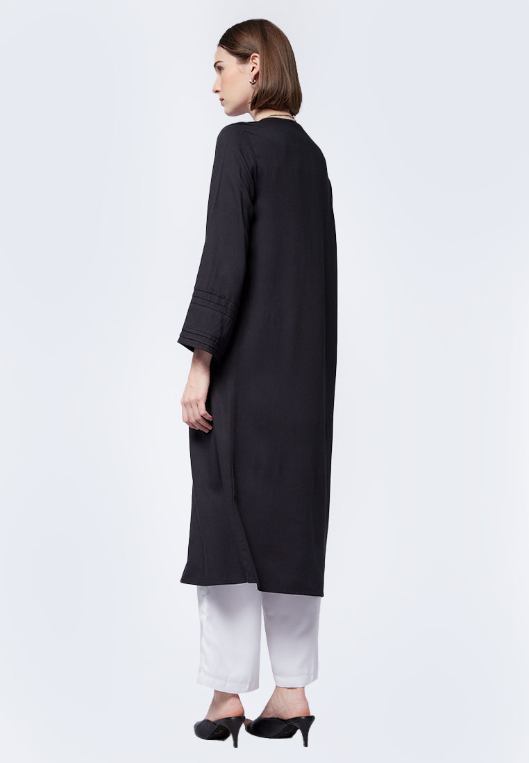 Flowy Button Up Kurta Tunic