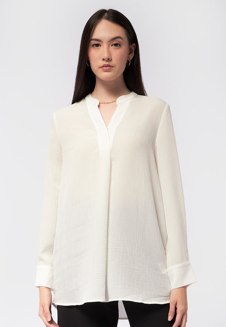 V-Neck Long Sleeve Tunic