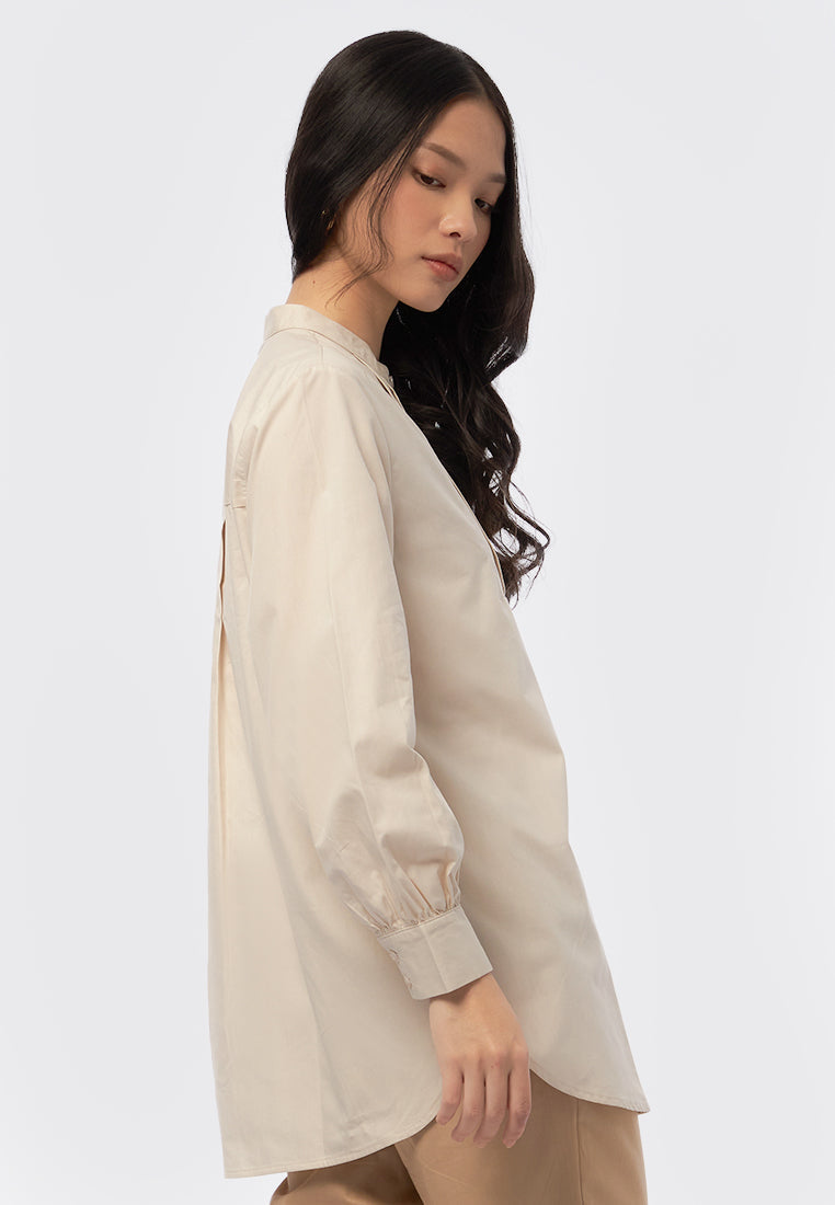 Tunic with Pleated Bib Details