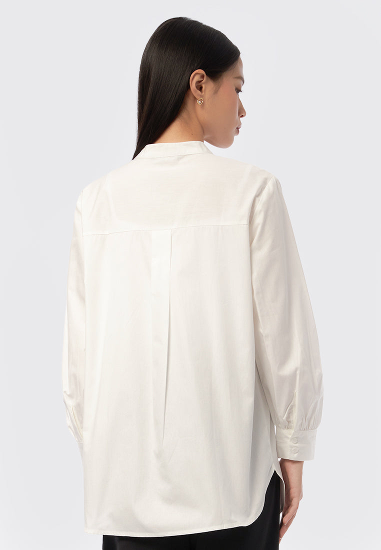 Tunic with Pleated Bib Details