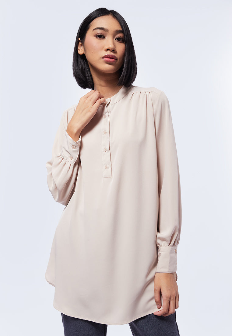 Gathered Long Sleeve Tunic