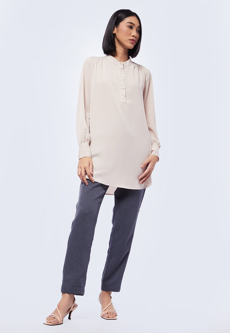 Gathered Long Sleeve Tunic