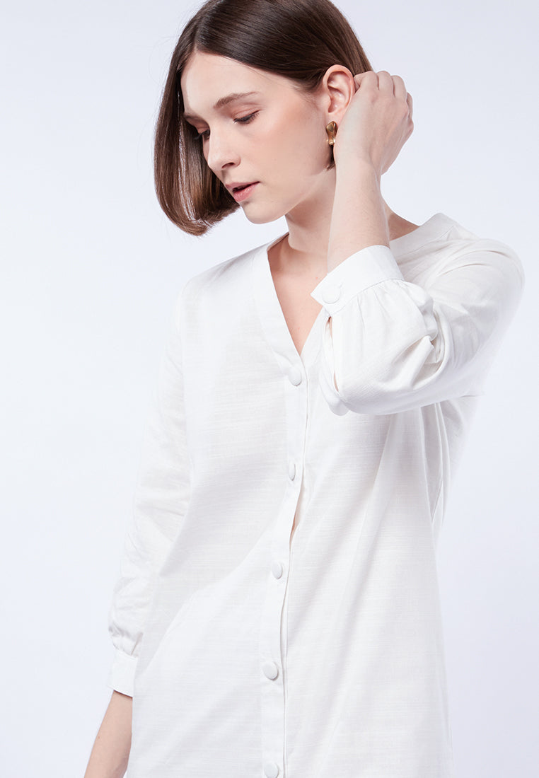V-Neck Long Sleeve Tunic