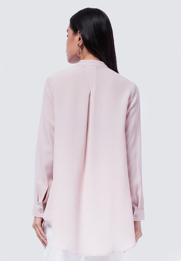 Mandarin Collar Long Sleeve Tunic