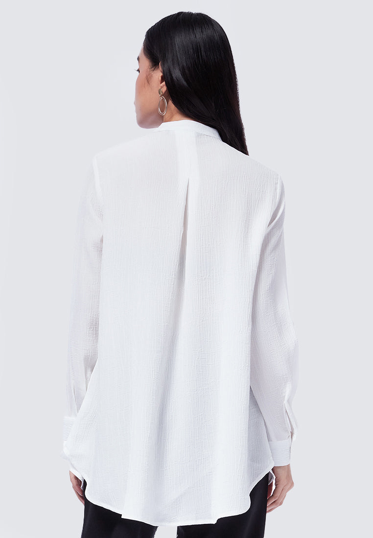 Mandarin Collar Long Sleeve Tunic