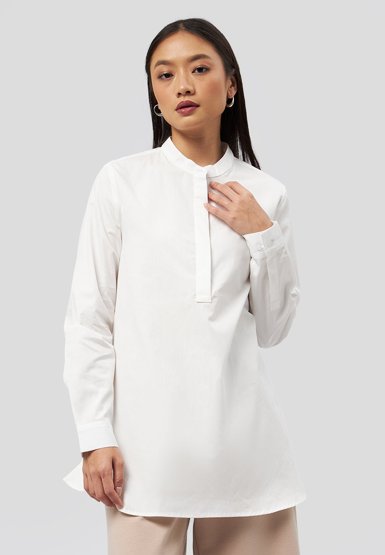 Long Sleeve Tunic Off White