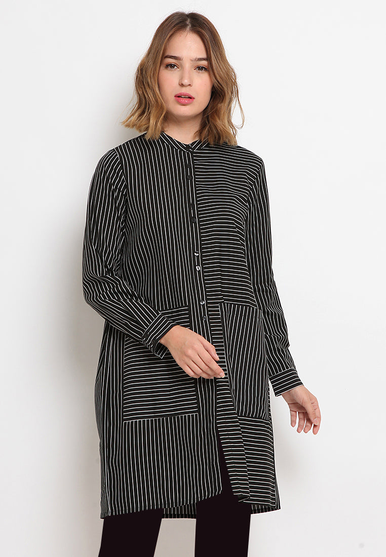 Long Sleeve Stripes Tunic