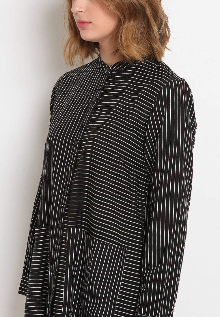 Long Sleeve Stripes Tunic