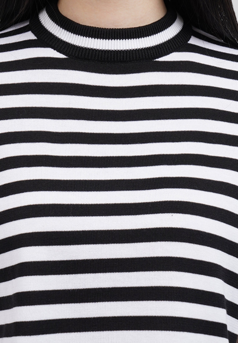 Stripes Short Sleeve Crop Top