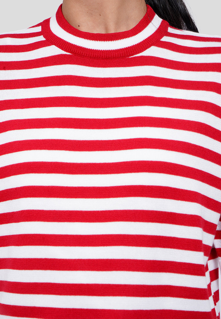 Short Sleeve Stripes Crop Top